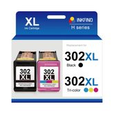 Compatible HP 302XL Black & Tri-Colour High Capacity Multipack - Full Set of 2 Ink Cartridges INKFIND